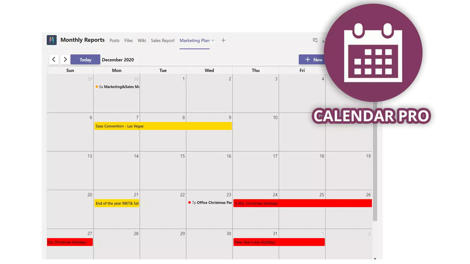 Calendar Pro - Le calendrier collaboratif pour Microsoft Teams