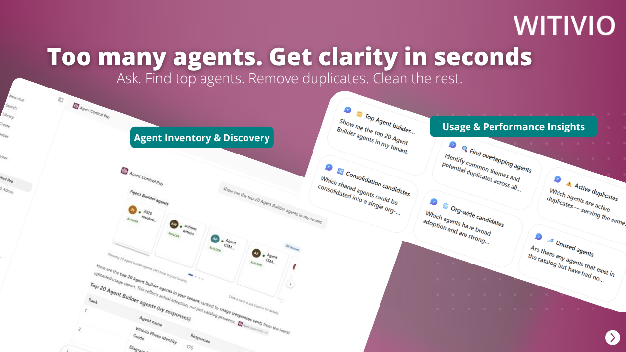Agent Control Pro - governance assistant for Microsoft 365 Copilot agents