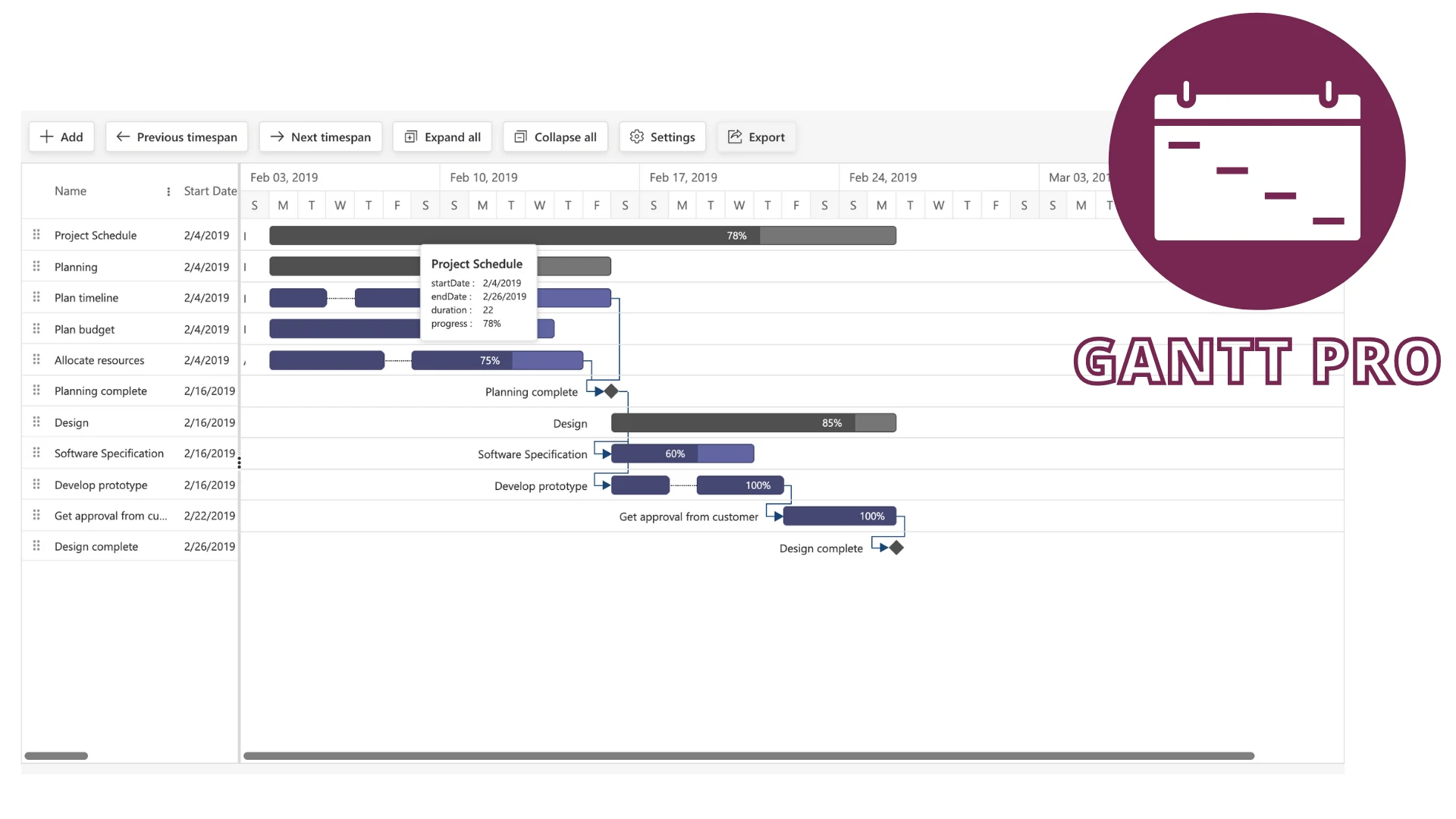 gantt pro for Microsoft Teams