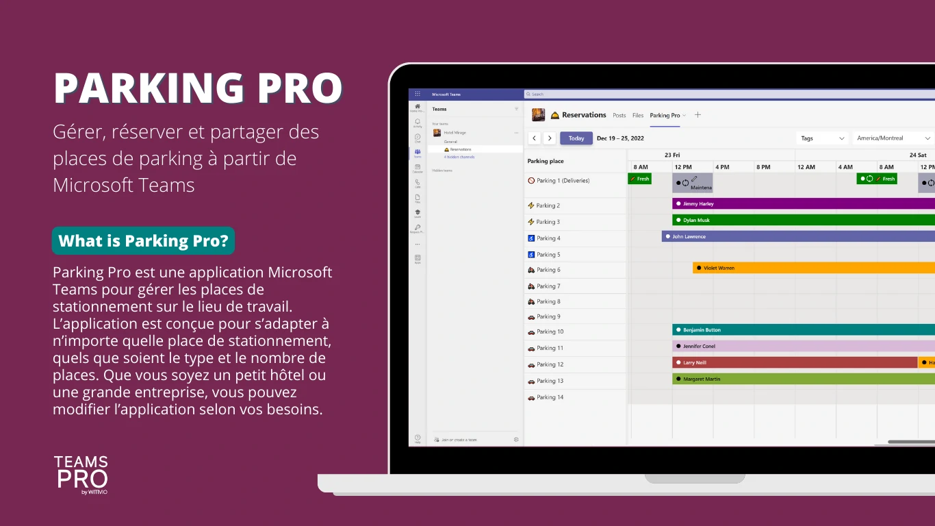 solution de gestion de stationnement pour Microsoft Teams