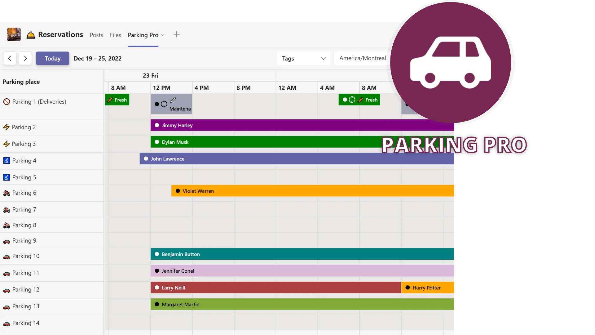 parking management solution for microsoft teams