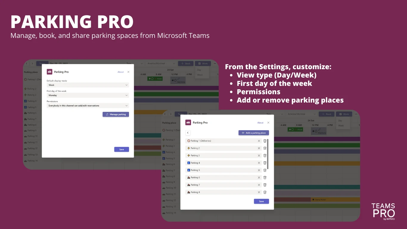 parking management solution for microsoft teams