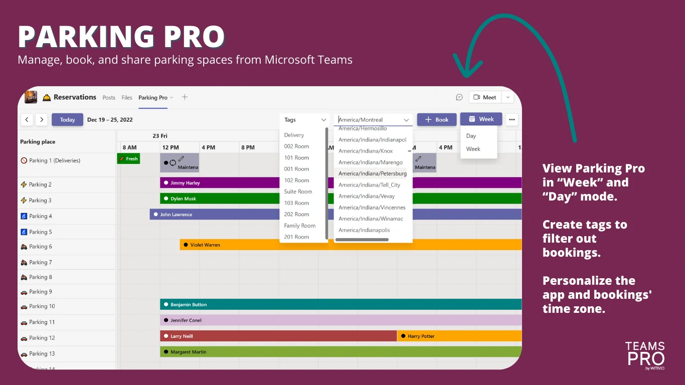 parking management solution for microsoft teams