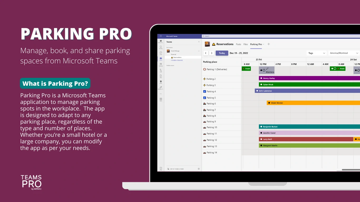 parking management solution for microsoft teams
