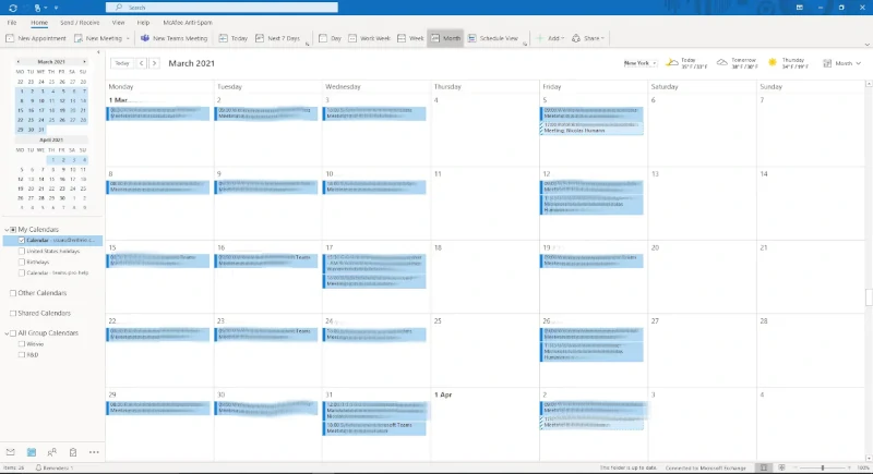 Outlook Calendar