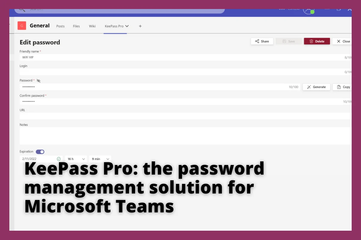 KeePass Pro Password Management solution microsoft teams